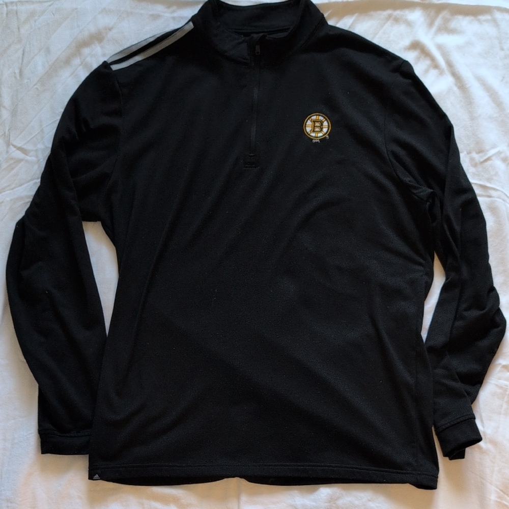 Adidas NHL Boston Bruins 1/4 Zip, Size M